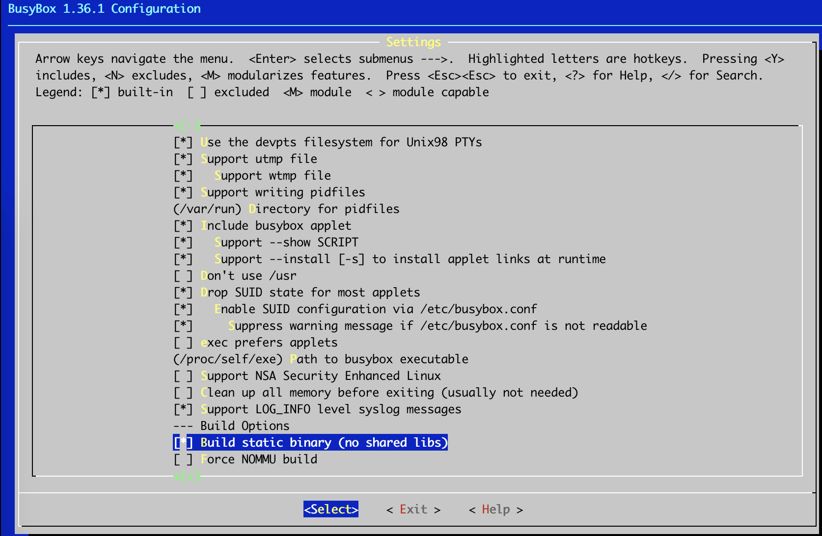 busybox-setting-build-staice-binary